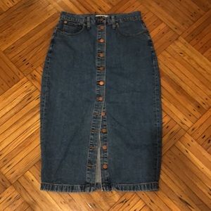 High-Waisted Madewell Denim Skirt